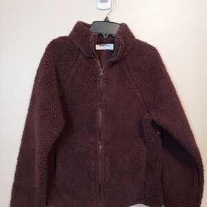 Double zero 100%polyester jacket brown spicy small rn#149137